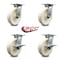 Service Caster 8 Inch Nylon Swivel Caster Set with Roller Bearings 2 Brakes SCC-35S820-NYR-2-SLB-2 - alternate 4